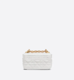 MICRO DIOR CARO BAG Latte Supple Cannage Calfskin - Image 4