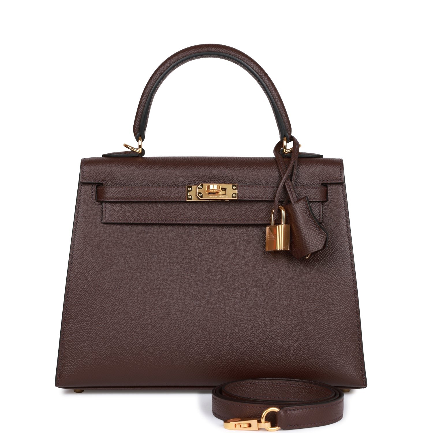 4CE10640-CF71-2BC2-B74E-E6C886570175 Hermès Kelly Sellier 25 Rouge Sellier Epsom Gold Hardware - Image 1