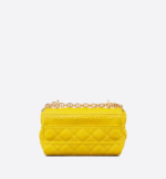 SMALL DIOR CARO BAG Yellow Supple Cannage Calfskin - Image 2