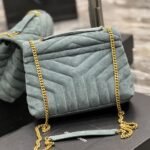 LOULOU SMALL CHAIN BAG IN “Y” QUILTED SUEDE - Image 4