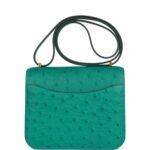 Hermès Constance 18 Vert Verone Ostrich Gold Hardware - Image 4