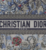 LARGE DIOR BOOK TOTE Denim Multicolor Dior Jardin Magique Embroidery (42 x 35 x 18.5 cm) - Image 4