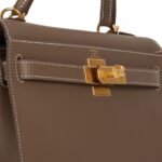Hermès Kelly Sellier 28 Etoupe Epsom Gold Hardware - Image 7