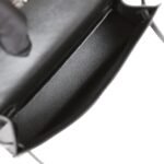 Hermès Kelly Sellier 20 Black Epsom Palladium Hardware - Image 8
