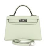 Hermès Kelly Sellier 20 Vert Fizz Epsom Palladium Hardware