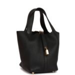 Hermès Picotin Lock 18 Black Clemence Gold Hardware - Image 2