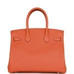 Hermès Birkin 30 Orange Poppy Clemence Palladium Hardware - Image 5