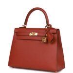 Hermès Kelly Sellier 25 Rouge Venetian Epsom Gold Hardware - Image 5