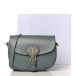 CHRISTIAN DIOR Box Calfskin Small Bobby Bag Gray - Image 4