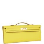 Hermès Kelly Cut Lime Swift Gold Hardware - Image 2