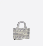 MINI DIOR BOOK TOTE Gray Dior Oblique Embroidery (22,5 x 15 x 6 cm)