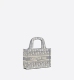 MINI DIOR BOOK TOTE Gray Dior Oblique Embroidery (22,5 x 15 x 6 cm)