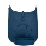 Hermès Evelyne TPM Bag Deep Blue Maurice Palladium Hardware