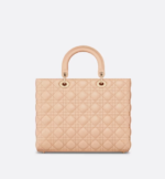 LARGE LADY DIOR BAG Sand Pink Cannage Lambskin - Image 2