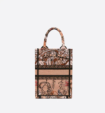 MINI DIOR BOOK TOTE PHONE BAG Powder Pink Dior Jardin Magique Embroidery (13 x 18 x 5 cm) - Image 2