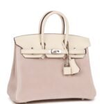 Hermès Birkin 25 Glycine Grizzly and Nata Swift Palladium Hardware - Image 2