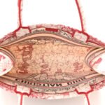 CHRISTIAN DIOR Canvas Embroidered Medium Dioramour D-Royaume Book Tote Red White - Image 4