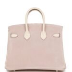 Hermès Birkin 25 Glycine Grizzly and Nata Swift Palladium Hardware - Image 4