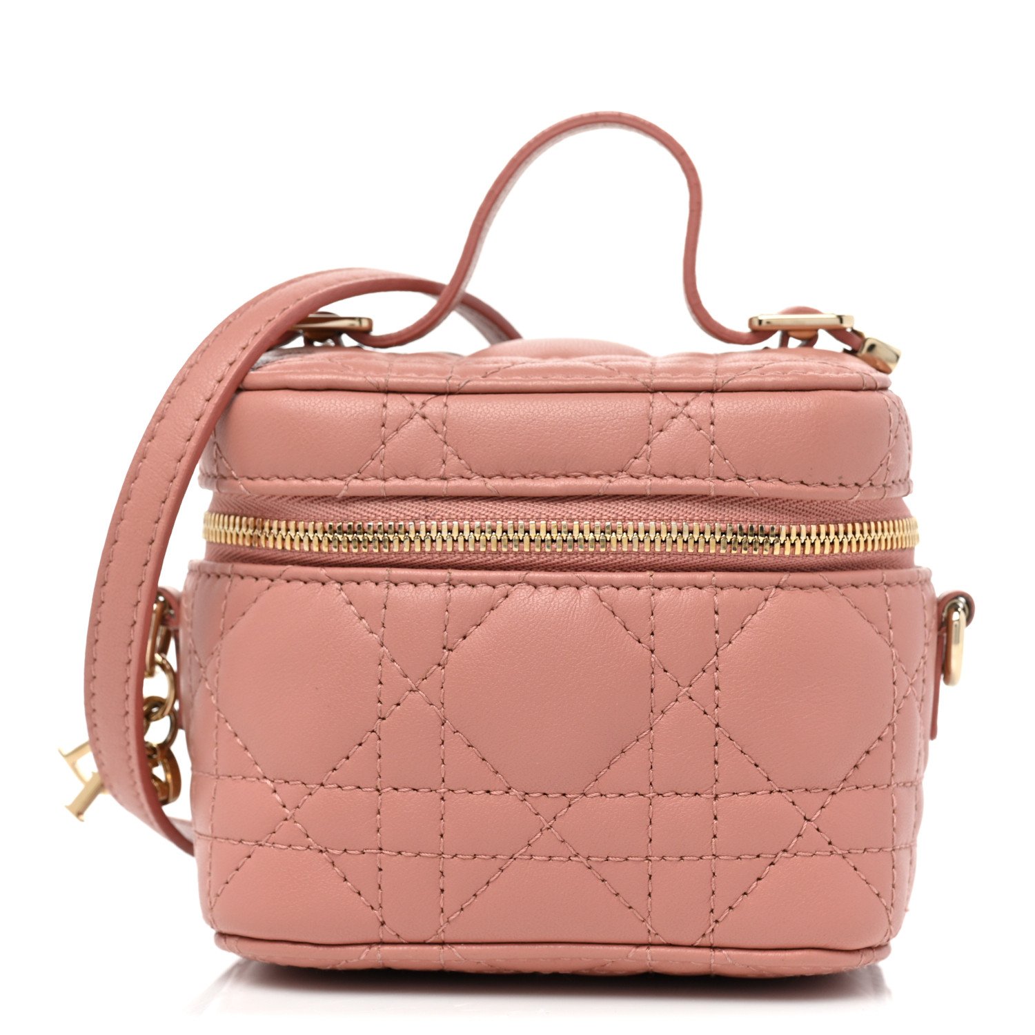 6E8A5A76-EEC9-9923-A9FB-10D4599E3663 CHRISTIAN DIOR Lambskin Cannage Micro Vanity Case - Image 1