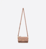 DIOR CARO POUCH Blush Supple Cannage Calfskin - Image 3