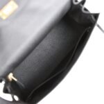 Hermès Kelly Sellier 28 Black Epsom Gold Hardware - Image 8