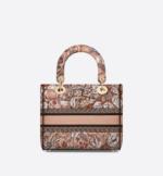 MEDIUM LADY D-LITE BAG Powder Pink Dior Jardin Magique Embroidery - Image 5