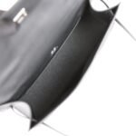 Hermès Kelly Pochette Black Swift Palladium Hardware - Image 8