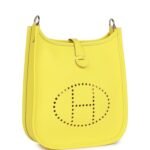 Hermès Evelyne TPM Lime Clemence Palladium Hardware - Image 2