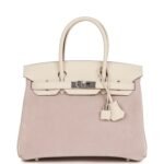 Hermès Birkin 30 Glycine Grizzly and Nata Swift Palladium Hardware (HANDMADE)