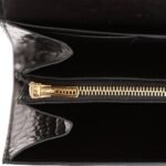 Hermès Constance Compact Wallet Black Shiny Alligator Rose Gold Hardware (HANDMADE) - Image 9