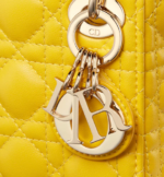 MICRO LADY DIOR BAG Yellow Cannage Lambskin - Image 5