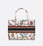 MEDIUM DIOR BOOK TOTE White Multicolor Dior Petites Fleurs Embroidery (36 x 27.5 x 16.5 cm) - Image 2