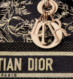 MEDIUM LADY D-LITE BAG Black Multicolor Dior Jardin d'Hiver Embroidered Cotton with Velvet and Metallic Thread - Image 5