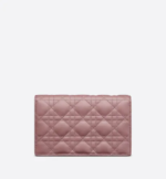 LADY DIOR CHAIN POUCH Peony Pink Cannage Lambskin - Image 3