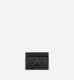 DIOR CARO FIVE-SLOT CARD HOLDER Black Supple Cannage Calfskin - Image 2