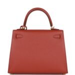 Hermès Kelly Sellier 25 Rouge Venetian Epsom Gold Hardware - Image 4