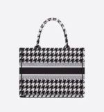 MEDIUM DIOR BOOK TOTE Black Macro Houndstooth Embroidery (36 x 27.5 x 16.5 cm) - Image 2