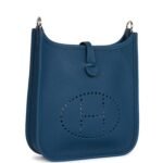 Hermès Evelyne TPM Bag Deep Blue Maurice Palladium Hardware - Image 2