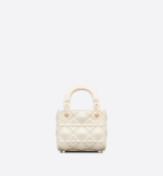 MICRO LADY DIOR BAG Latte Cannage Calfskin with Diamond Motif - Image 2