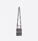 MINI DIOR BOOK TOTE PHONE BAG Blue Toile de Jouy Reverse Embroidery (13 x 18 x 5 cm) - Image 3