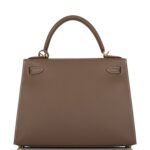 Hermès Kelly Sellier 28 Etoupe Epsom Gold Hardware - Image 4