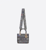 MEDIUM LADY D-LITE BAG Denim Multicolor Dior Jardin Magique Embroidery - Image 5