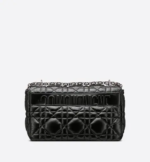 LARGE DIOR CARO BAG Black Quilted Macrocannage Calfskin - Image 2