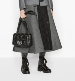 LARGE DIOR CARO BAG Black Quilted Macrocannage Calfskin - Image 5