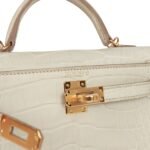 Hermès Kelly Sellier 20cm Beton Matte Alligator Gold Hardware (HANDMADE) - Image 7