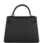 Hermès Kelly Sellier 28 Black Epsom Gold Hardware - Image 4