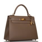 Hermès Kelly Sellier 28 Etoupe Epsom Gold Hardware - Image 2
