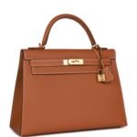 Hermès Kelly Sellier 32 Gold Epsom Gold Hardware - Image 2