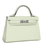 Hermès Kelly Sellier 20 Vert Fizz Epsom Palladium Hardware - Image 3