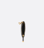 DIOR CARO ZIPPED KEY CASE Black Supple Cannage Calfskin - Image 2